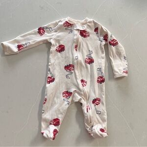 Carter's Red Fire Truck Print Footie